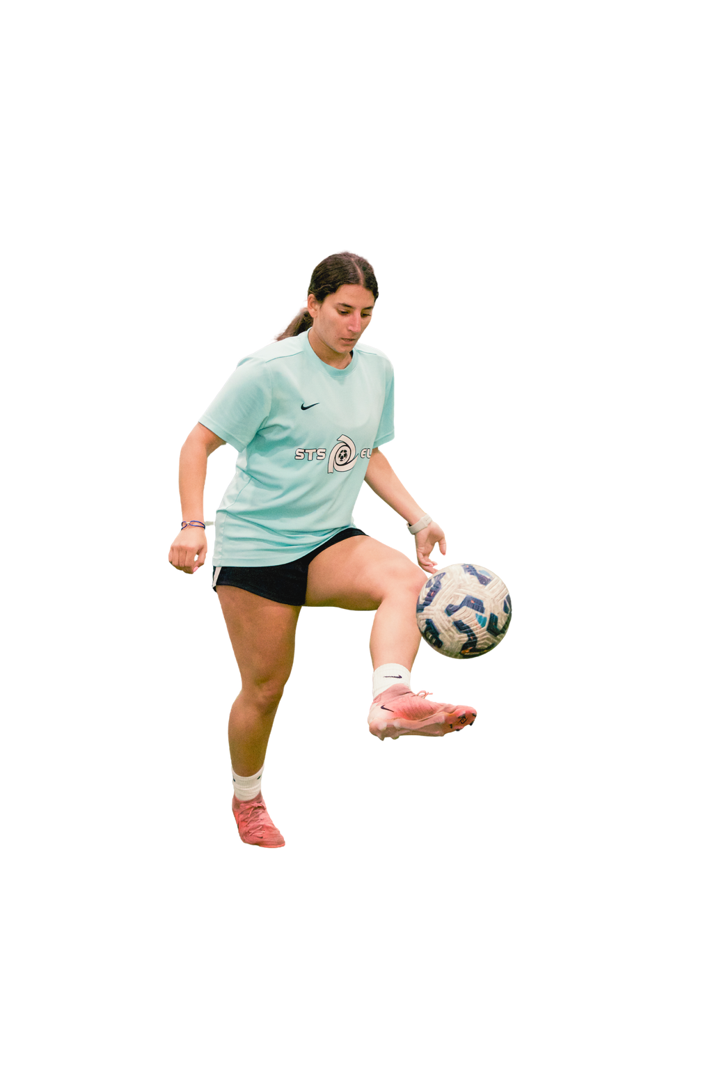 Maya Nuwayhid training with a soccer ball
